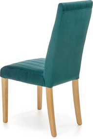 Velvetowe krzesło na nogach w kolorze dębu miodowego Diego 3