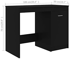 Czarne Funkcjonalne Biurko W6-D43
