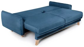 Niebieska sztruksowa rozkładana sofa 218 cm Tori – Bonami Selection