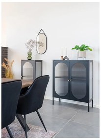 Czarna metalowa witryna 90x110 cm Adelaide – House Nordic