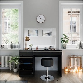 Toaletka czarny/złoty 120x55x75 sherry