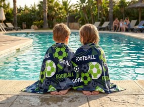 Ręcznik plażowy szybkoschnący GOAL kolorowy 70 x 140 cm, 100% mikrofibra