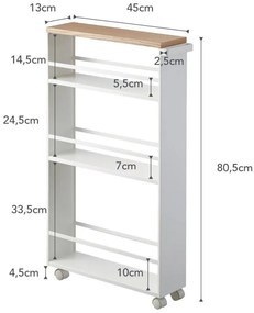 Biały metalowy regał łazienkowy 47,5x81 cm Tower – YAMAZAKI