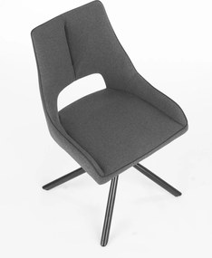 Tapicerowane krzesło z krzyżującą się podstawą K409