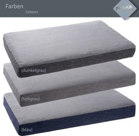 Poduszka dla psa rozmiar S, 79 x 60 x 10 cm, jasnoszara