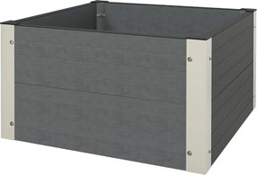 Outsunny Grządka ogrodowa ziołowa, odporna na warunki atmosferyczne, z otwartym dnem, 60 x 60 x 30 cm, ciemnoszara