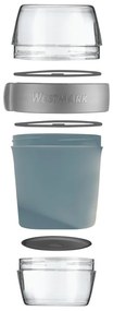 Westmark Trzyczęściowy pojemnik na żywność, 1150 ml, niebieski