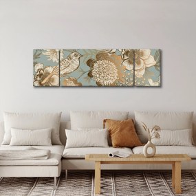 Obraz - Ogród z ptakiem (170x50 cm)