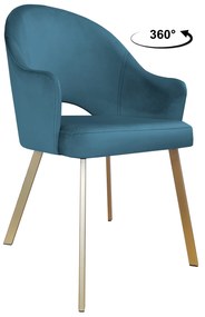 Krzesło obrotowe Velvet podstawa Profil złota MG33