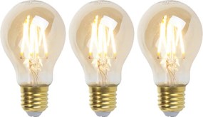 Zestaw 3 żarówek LED E27 z możliwością ściemniania Goldline 5W 380lm 2200K