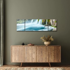 Obraz - Skały z wodospadami (170x50 cm)