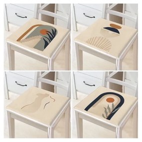 Poduszki na krzesła zestaw 4 szt. 42x42 cm Illustrated Arch – Mila Home