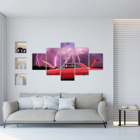 Obraz czerwonego auta (125x70 cm)