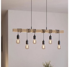 Eglo 55242 - Żyrandol na lince TOWNSHEND 6xE27/60W/230V