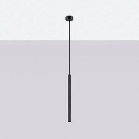 Lampy wiszące nowoczesny Elara, stal - 1 źródło światła 4000K - L.8 x H.120 cm - czarny