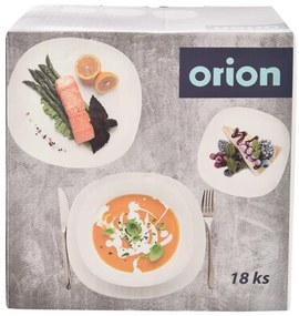 Szklany zestaw talerzy 18 szt. LUNA – Orion