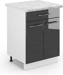 Szafka dolna do kuchni antracyt wysoki połysk 60x60x82 fame-line