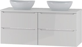 Biały Zestaw do Łazienki 120cm Szafka Blat Umywalka Etna