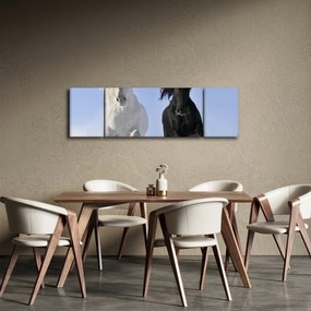 Obraz - Konie zimą (170x50 cm)
