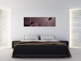 Obraz kwiatu z motylem (170x50 cm)