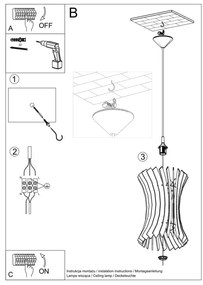 Lampa wisząca z drewnianym kloszem ø 30 cm Menges – Nice Lamps