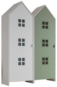 Biało-zielona szafa dziecięca 115x171,5 cm CASAMI BRUGES – Vipack