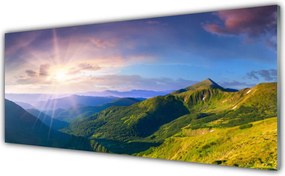 Dekor Szklany do Kuchni Słoneczna Polana Pod Szczytami