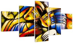 Obraz - Obraz olejny, kochankowie (125x70 cm)