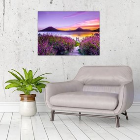 Obraz na szkle jeziora (70x50 cm)