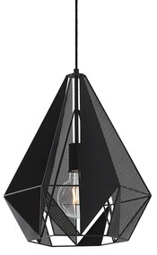 Industrialna lampa wisząca czarna z siatką - Carcass