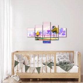 Obraz - Abstrakcja, krajobraz (125x70 cm)