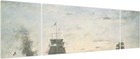 Obraz - Eugène Boudin, Entrance to the Harbor, Le Havre, reprodukcje (170x50 cm)