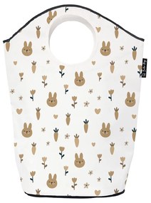 Biały tekstylny dziecięcy kosz na zabawki 57x26x70 cm Sweet Bunnies – Butter Kings