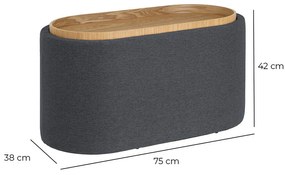 Ciemnoszary puf – Casa Selección