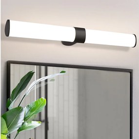 NETTLIFE Lampa ścienna LED do łazienki, zestaw 2 sztuk Nowoczesna chromowana 6W 30CM Wodoodporna IP44 Neutralna biel 4000K