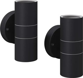 2 zewnętrzne kinkiety w kolorze czarnym - O-006 F4-P40