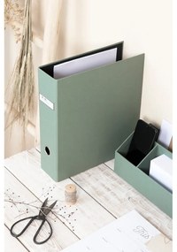 Zielony kartonowy organizer na dokumenty Archie Canvas Paper Laminate – Bigso