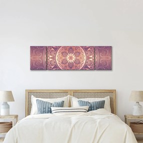 Obraz - Mandala na fioletowym gradiencie (170x50 cm)