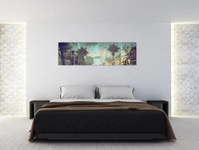 Obraz - miasto w przyszłości (170x50 cm)