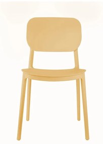 Żółte plastikowe krzesło Cheer – Leitmotiv