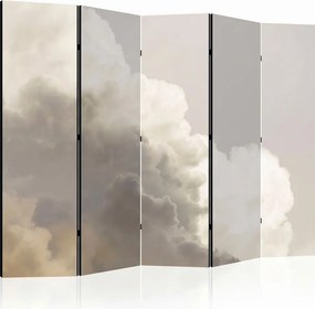 Parawan pokojowy 5-częściowy 225x172 Jednostronny dekoracyjny minimalistyczny atmosferyczny Szary Burzowe Obłoki