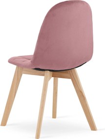 PROMOCJA Ciemnoróżowe aksamitne krzesło do jadalni BORA II. jakość