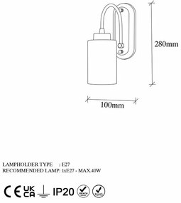 Kinkiet lampa ścienna Hemikilo - 13160, złoty
