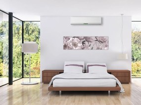 Obraz - Vintage kwiaty piwonii (170x50 cm)