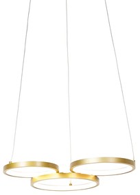 Złota lampa wisząca z diodą LED 3-stopniowy ściemniacz 3-światła - Rondas Nowoczesny Oswietlenie wewnetrzne