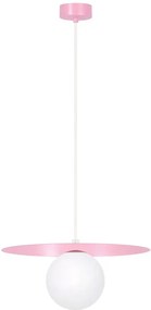 Różowa lampa wisząca pojedyncza kapelusz A680 G2-C38