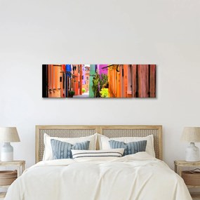 Obraz - Kolorowy dom w Burano, Wenecja (170x50 cm)