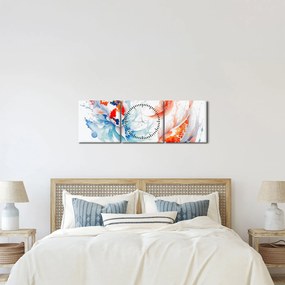 Obraz - Ryba (z zegarem) (90x30 cm)