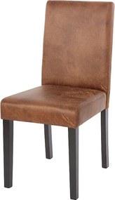 Krzesło do jadalni Littau tekstylne,  imitacja zamszu, ciemne nogi