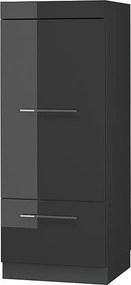 Szafka do mikrofalówki antracyt wysoki połysk 60x58.1x153.6 fame-line